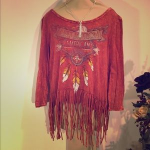 Affliction Raw Edge American Custom Shirt